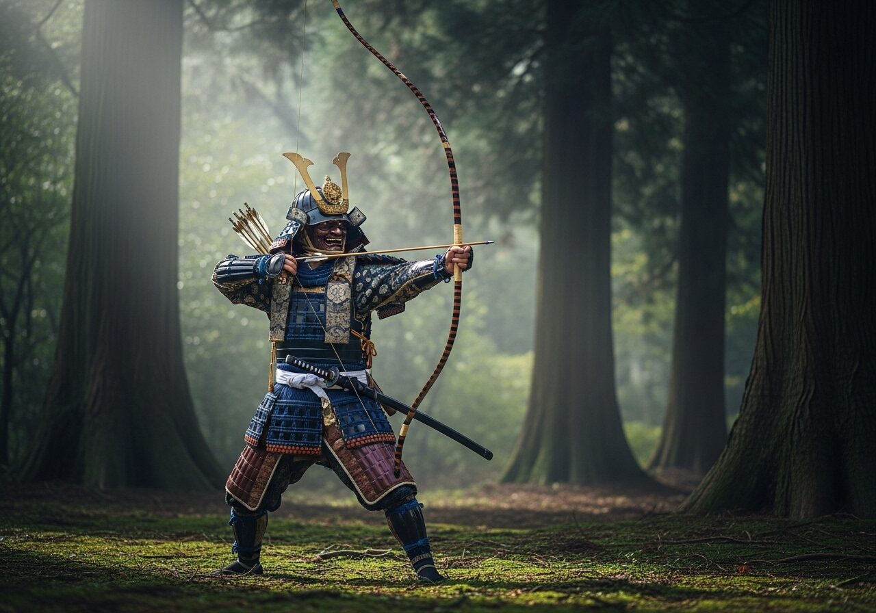 矢を射る穂井田元清
