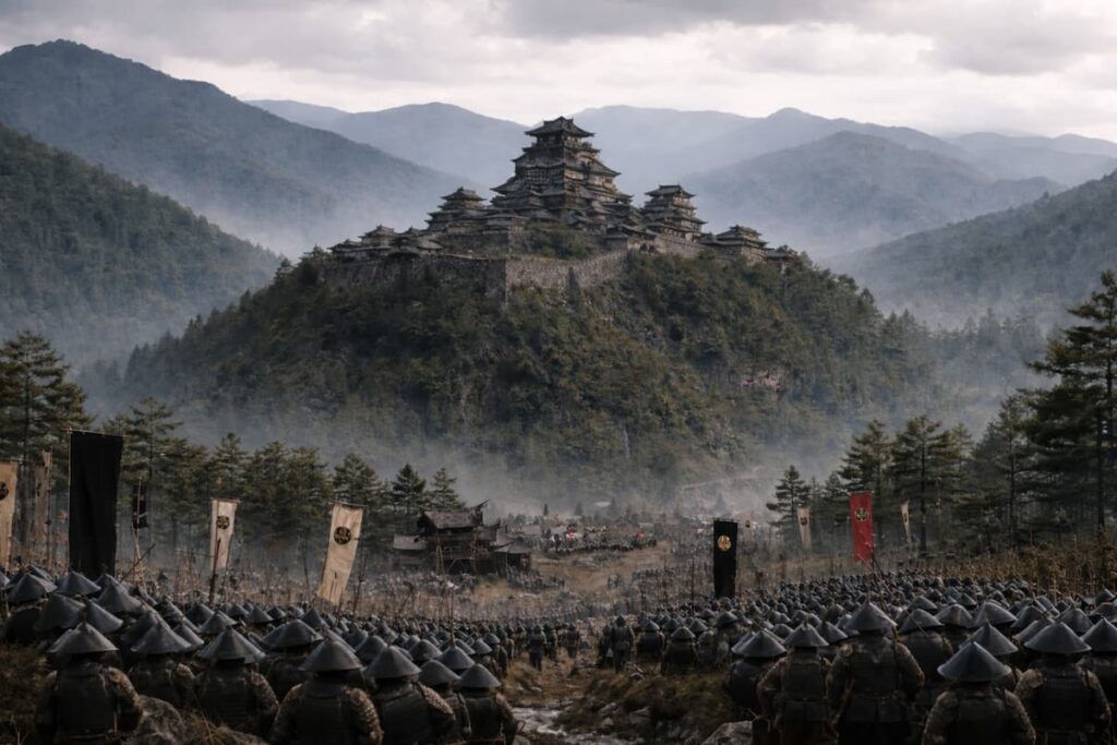 包囲された月山富田城