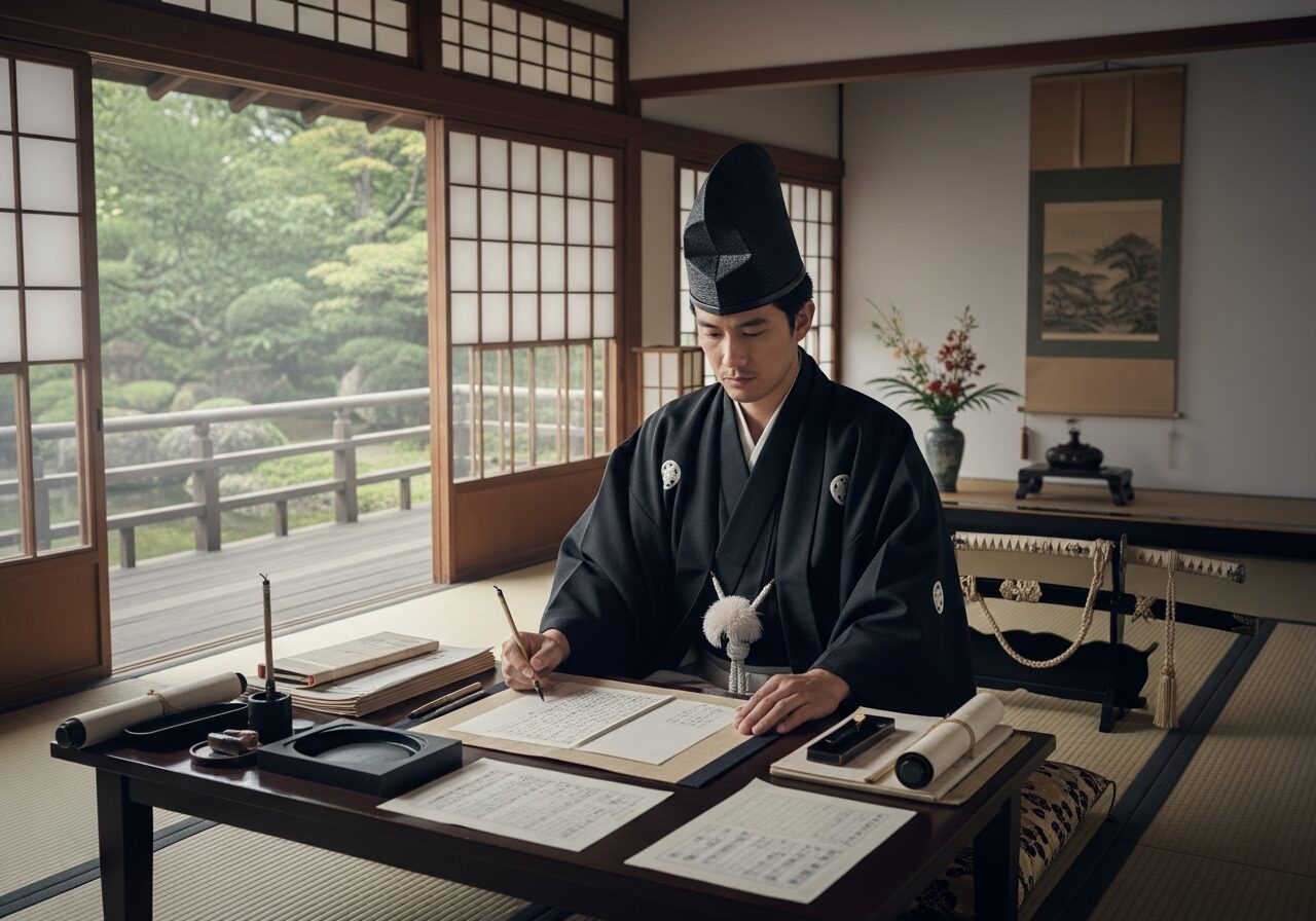 政務を執る浅野長晟